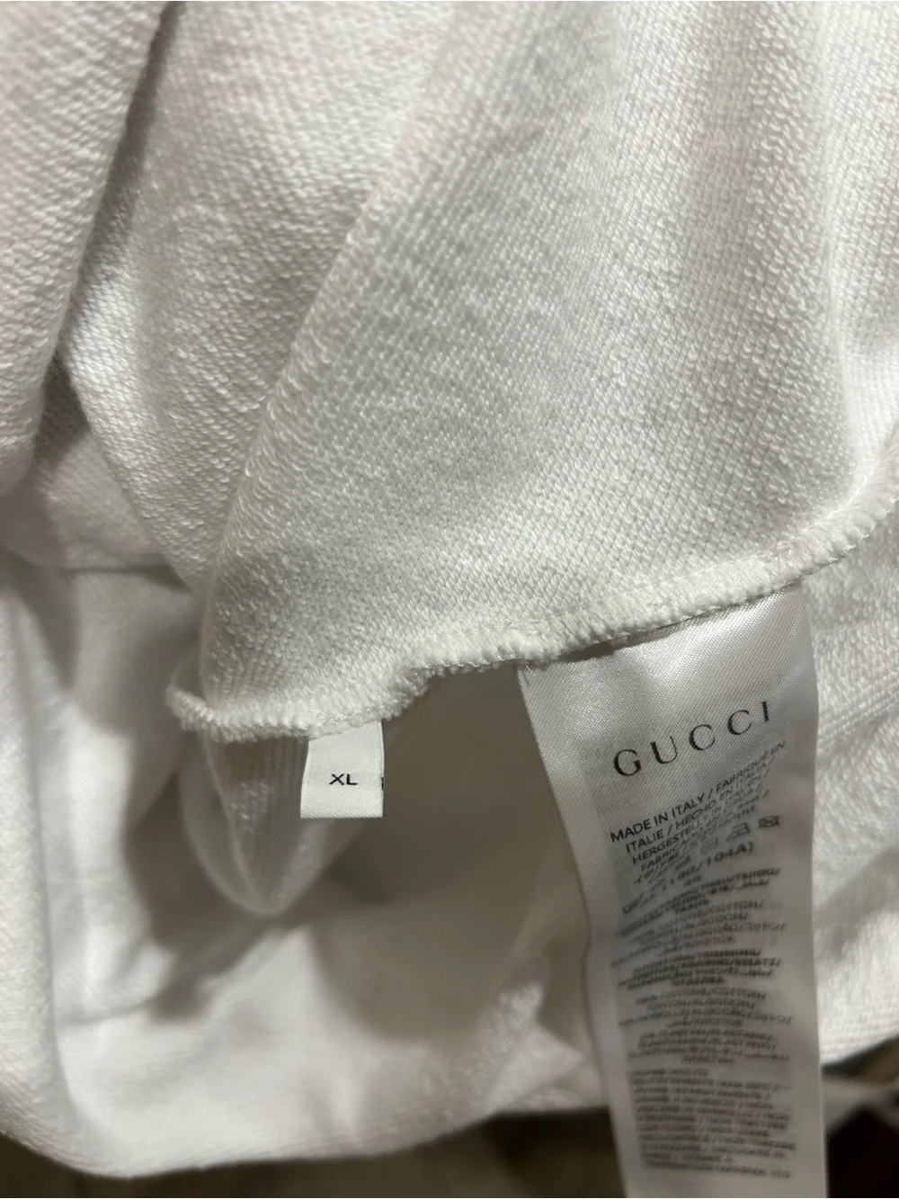 Men's Gucci 100% cotton web striped red/green hoodie size XL made in Italy
